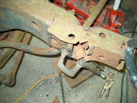 Pulling in cut frame - passenger side