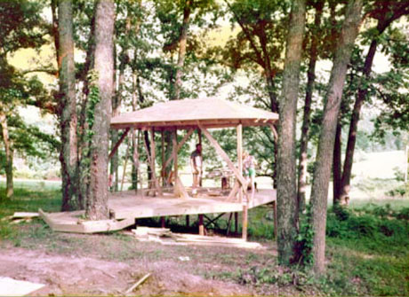 Another view of the gazebo in progress