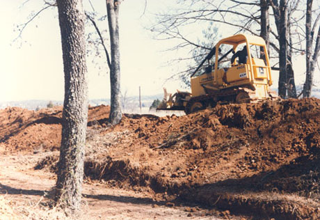 Shaping up the sides of the driveway