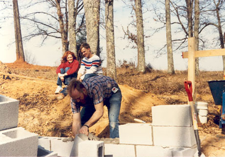 Watching the block laying