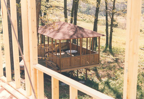 Gazebo roof changed to match house