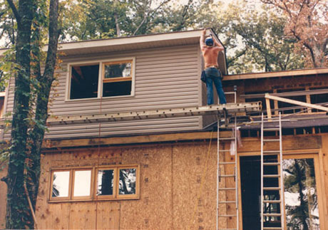 Windows in kitchen area