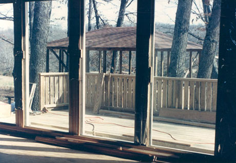 View from inside living room