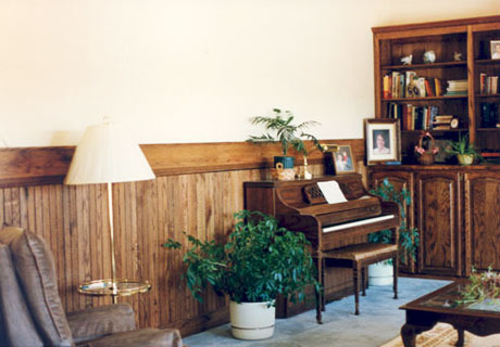 Red oak paneling