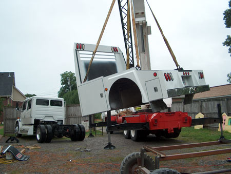 Hoisting the bed