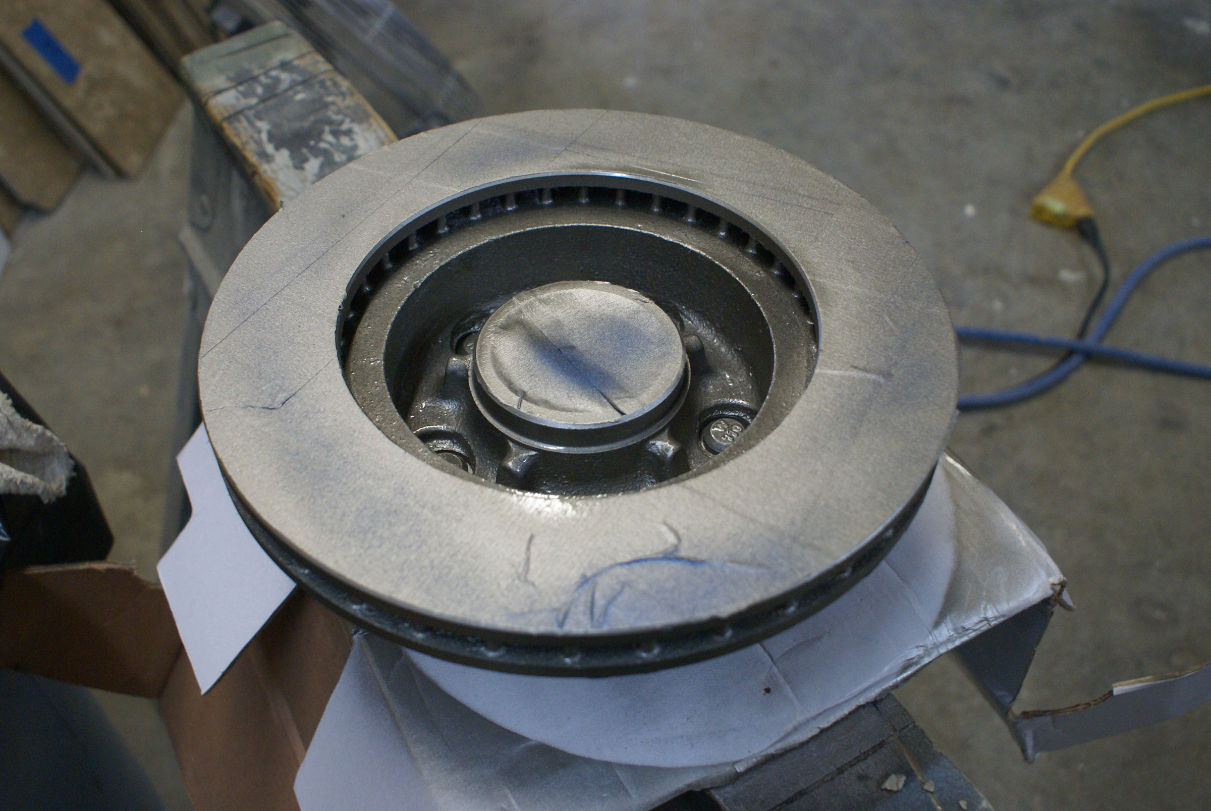 used aerosol can to paint rotors