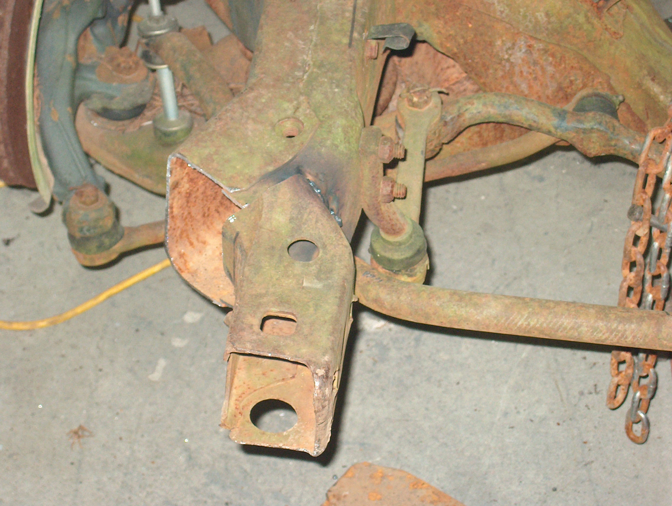 Part of subframe had to be reversed