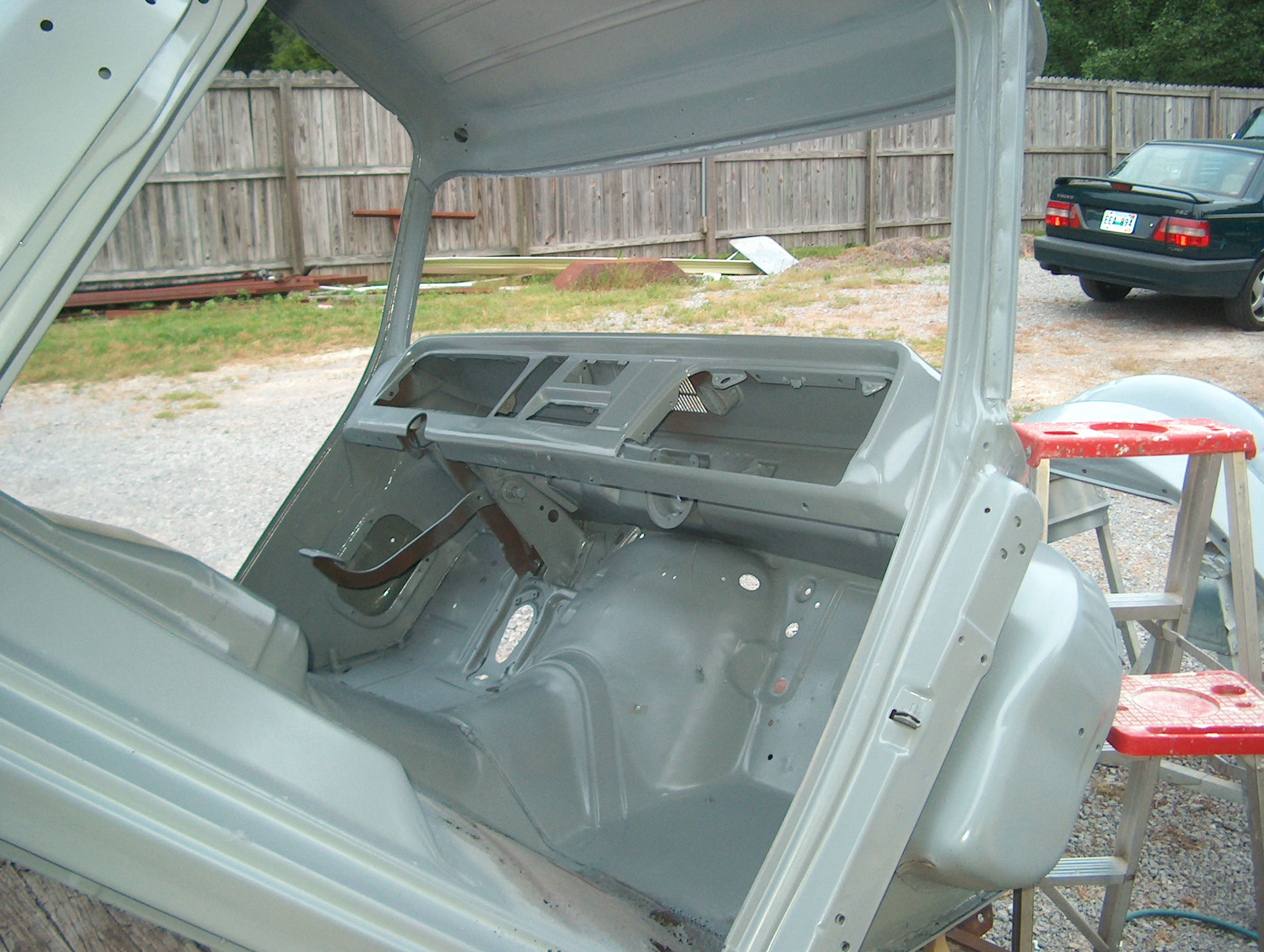 Cab inside after priming